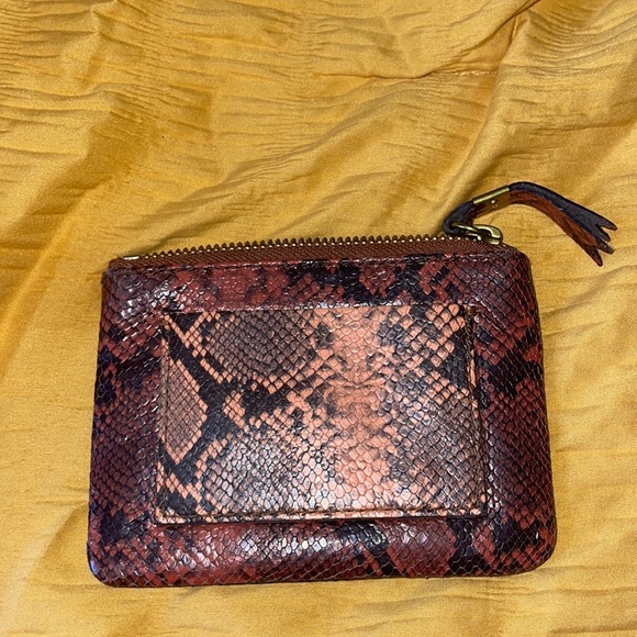 Madewell Snake Embossed Leather Pouch Wallet - Picture 7 of 11